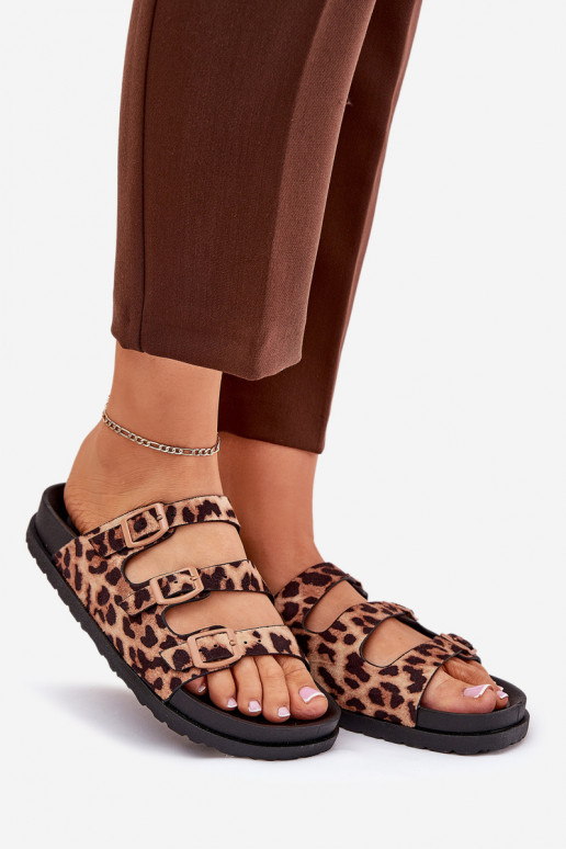 naiste plätud Triipudega I neetide ja pandlagami leopardimustriga pruunid värvi Uliri