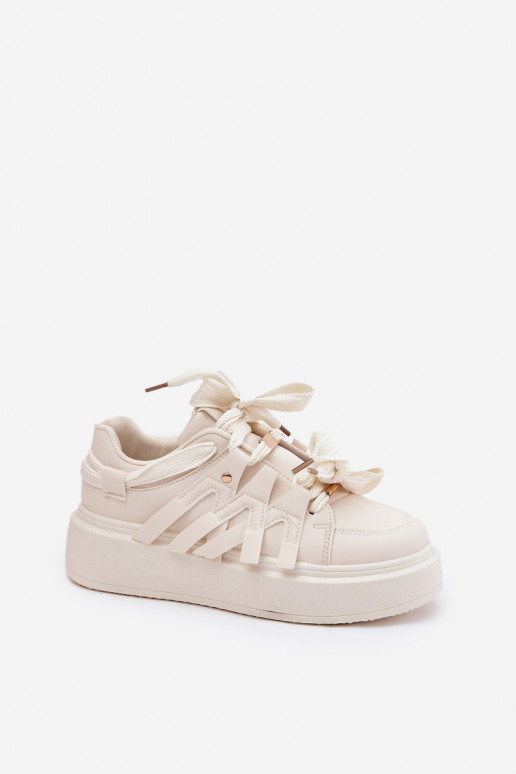 Eko Pealhk Sneakers tüüpi jalanõud platvormiga beeži värvi Penolle Eko Pealhk Sneakers tüüpi jalanõud platvormiga beeži värvi Penolle