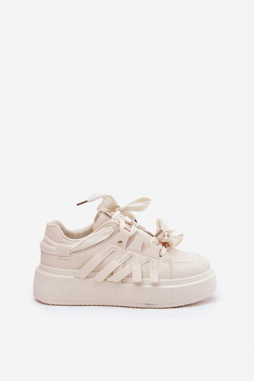 Eko Pealhk Sneakers tüüpi jalanõud platvormiga beeži värvi Penolle Eko Pealhk Sneakers tüüpi jalanõud platvormiga beeži värvi Penolle