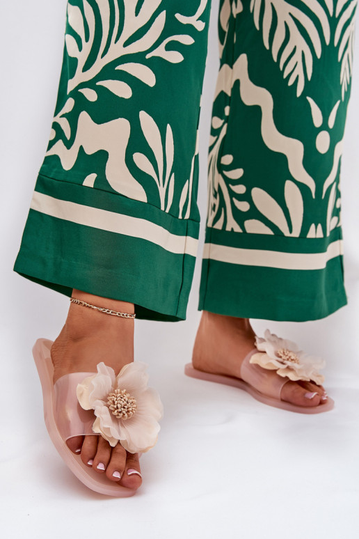 Külgedelt läbipaistvad sileda tallaga naiste plätud Ze Sztucznym Lill Nude Vobetta