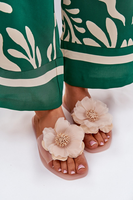 Külgedelt läbipaistvad sileda tallaga naiste plätud Ze Sztucznym Lill Nude Vobetta