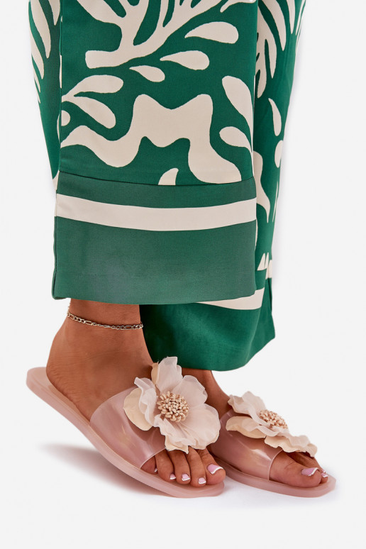 Külgedelt läbipaistvad sileda tallaga naiste plätud Ze Sztucznym Lill Nude Vobetta