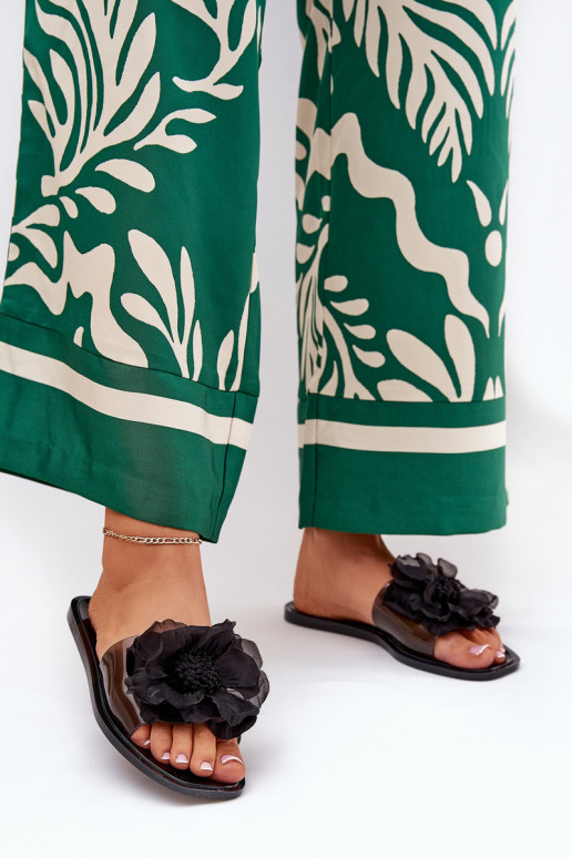 Külgedelt läbipaistvad sileda tallaga naiste plätud Ze Sztucznym Lill msuud Vobetta