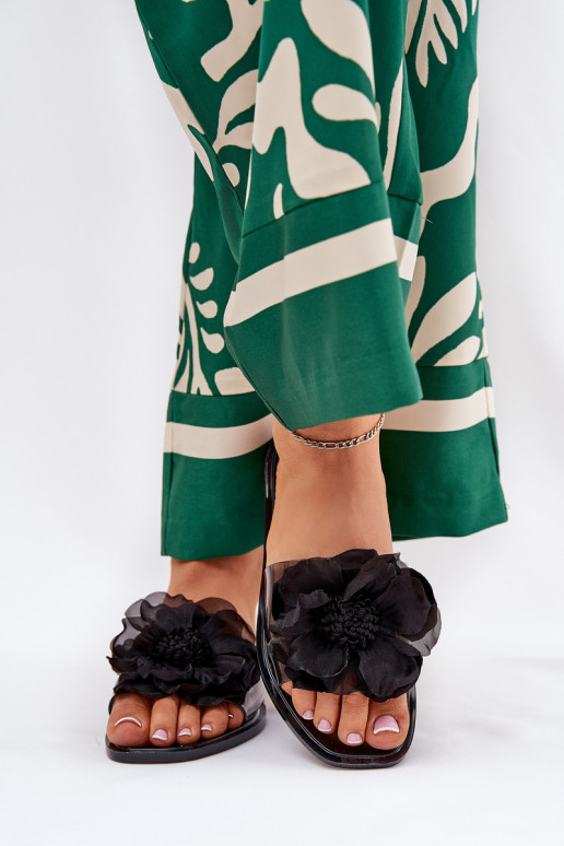 Külgedelt läbipaistvad sileda tallaga naiste plätud Ze Sztucznym Lill msuud Vobetta