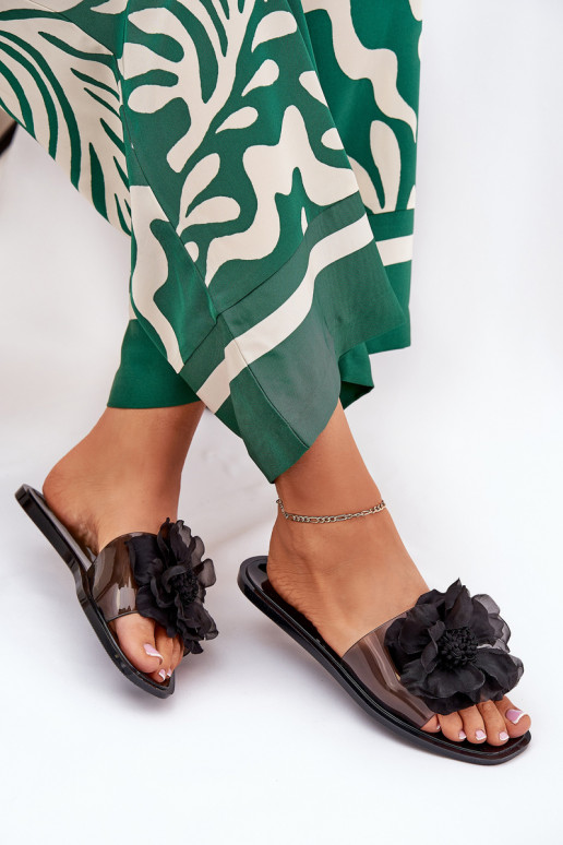 Külgedelt läbipaistvad sileda tallaga naiste plätud Ze Sztucznym Lill msuud Vobetta