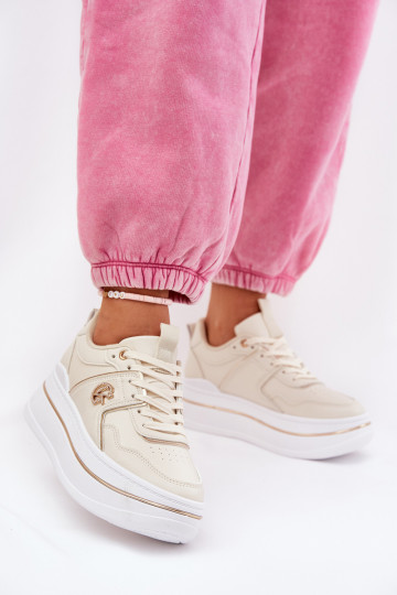 Pealiste omad spordijalatsid platvormiga beeži värvi Caldeno