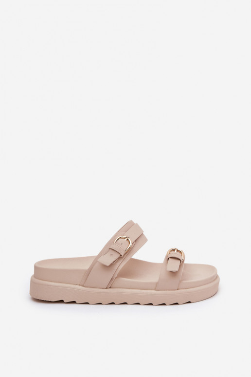 naiste plätud platvormiga Ze Kuldset värvimi neetide ja pandlagami beeži värvi INernone