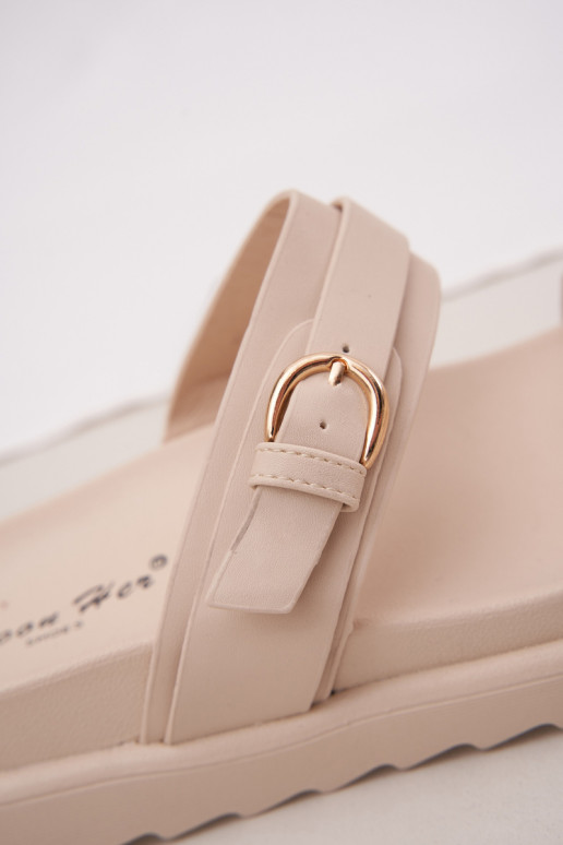 naiste plätud platvormiga Ze Kuldset värvimi neetide ja pandlagami beeži värvi INernone