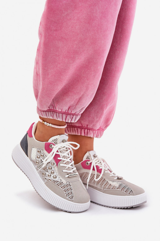 spordijalatsid Pealiste omad võrguga Ja trukid Halli värvi Ogalda spordijalatsid Pealiste omad võrguga Ja trukid Halli värvi Ogalda