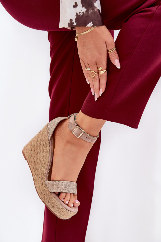 Pealistesandaalid Kiilu peal Koos punutisega Khakivärvi Adelio