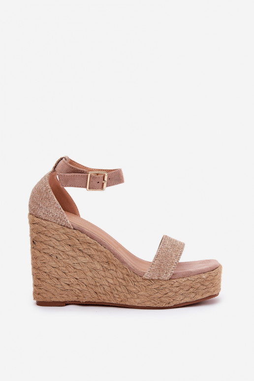 Pealistesandaalid Kiilu peal Koos punutisega Khakivärvi Adelio