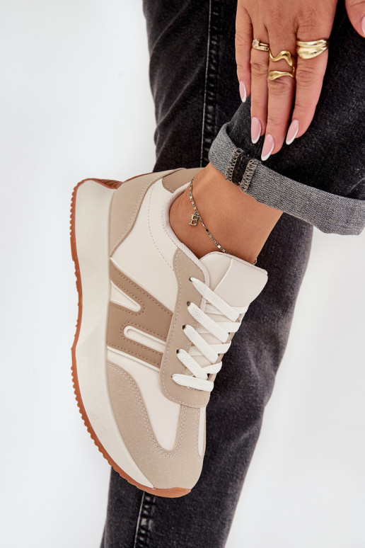 spordijalatsid Pealiste omad platvormiga beeži värvi Emidi spordijalatsid Pealiste omad platvormiga beeži värvi Emidi