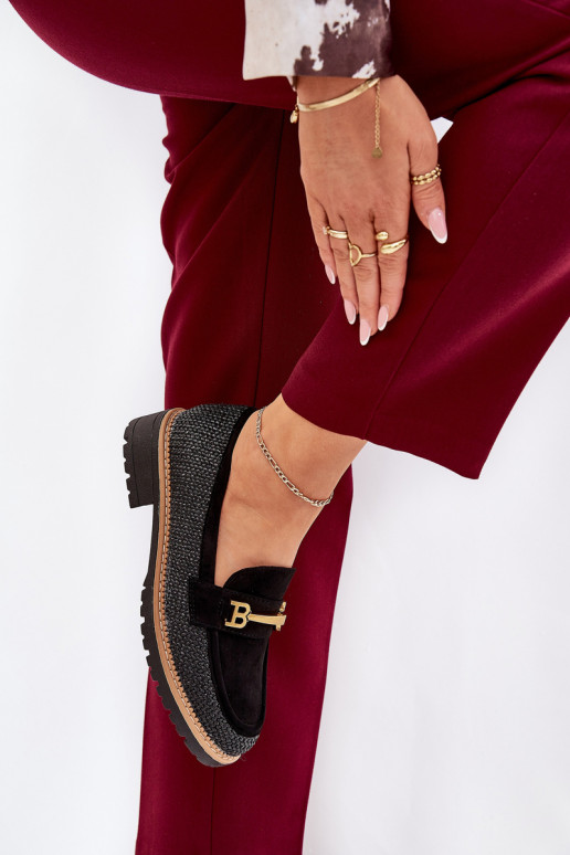 naiste mokassiinid Koos punutisega I Kuldset värvim Detalem msuud Seffolia