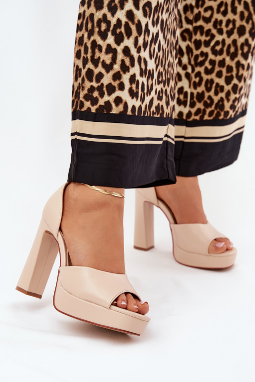 Pealistesandaalid Ja platvorm Eko Pealhk beeži värvi Lomman