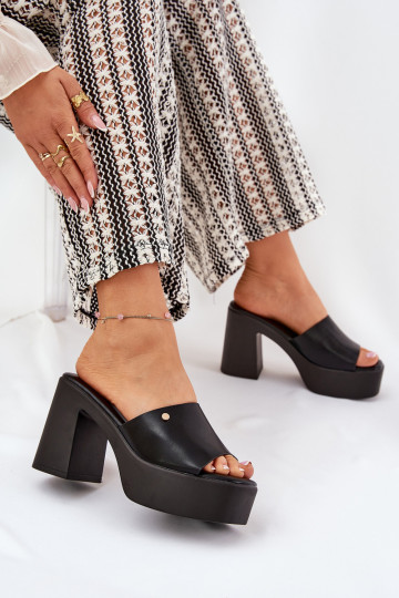 Pealiste omad Sussid eko-nahast kõrge jämeda kontsaga Ja platvorm msuud Tamirella