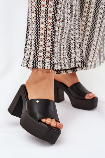 Pealiste omad Sussid eko-nahast kõrge jämeda kontsaga Ja platvorm msuud Tamirella 2