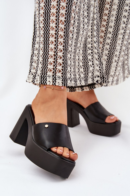 Pealiste omad Sussid eko-nahast kõrge jämeda kontsaga Ja platvorm msuud Tamirella