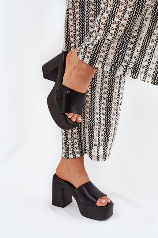 Pealiste omad Sussid eko-nahast kõrge jämeda kontsaga Ja platvorm msuud Tamirella