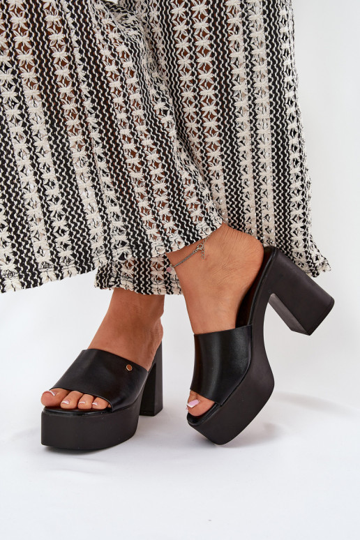 Pealiste omad Sussid eko-nahast kõrge jämeda kontsaga Ja platvorm msuud Tamirella