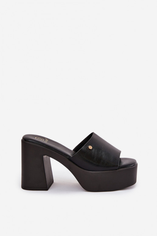 Pealiste omad Sussid eko-nahast kõrge jämeda kontsaga Ja platvorm msuud Tamirella