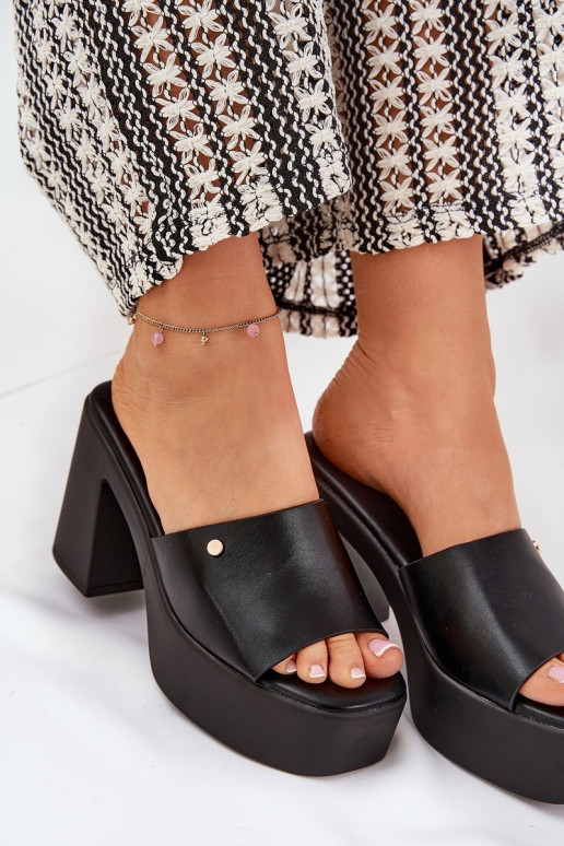 Pealiste omad Sussid eko-nahast kõrge jämeda kontsaga Ja platvorm msuud Tamirella