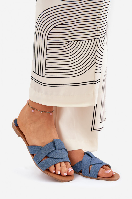 sileda tallaga naiste plätud Z Przeplatającymi Się Paskami Teksariidest Selaenor