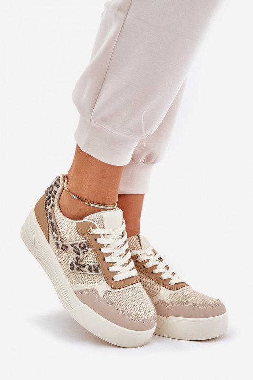 spordijalatsid Pealiste omad platvormiga leopardimustriga Khakivärvi Lorori spordijalatsid Pealiste omad platvormiga leopardimustriga Khakivärvi Lorori