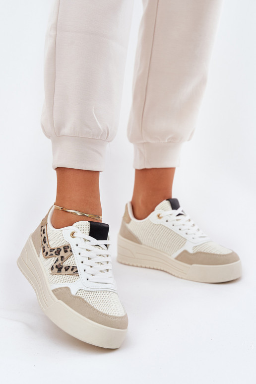 spordijalatsid Pealiste omad platvormiga leopardimustriga beeži värvi Lorori spordijalatsid Pealiste omad platvormiga leopardimustriga beeži värvi Lorori