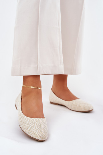 Baleriinad Pealiste korter läikivad Kuldset värvi Tatorelis