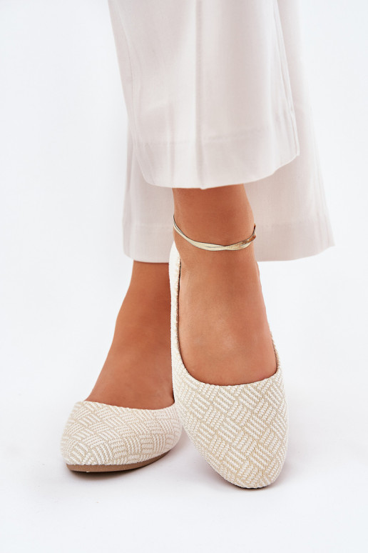 Baleriinad Pealiste korter läikivad Kuldset värvi Tatorelis