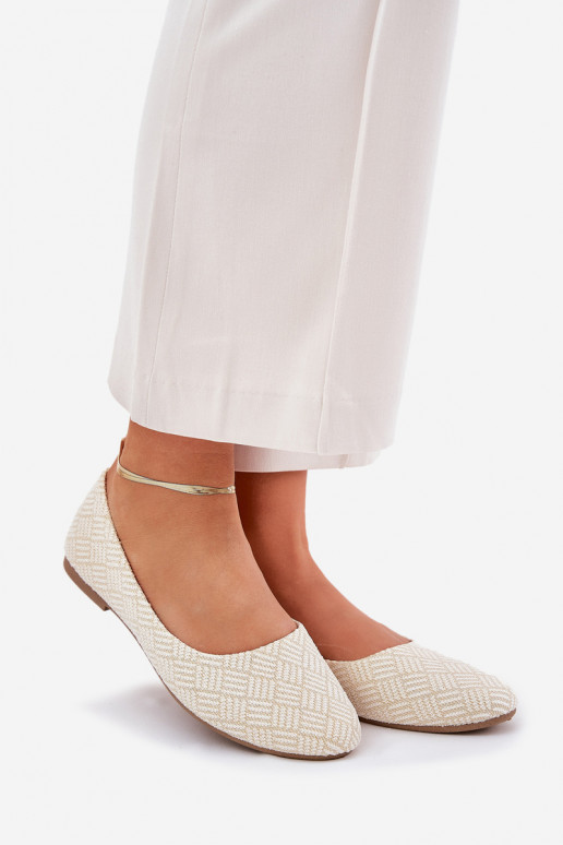 Baleriinad Pealiste korter läikivad Kuldset värvi Tatorelis