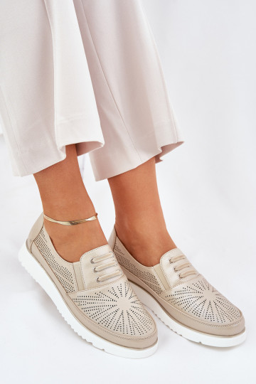 jalatsid Pealiste omad Slip-on Ažuurne Kuldset värvi Azethia