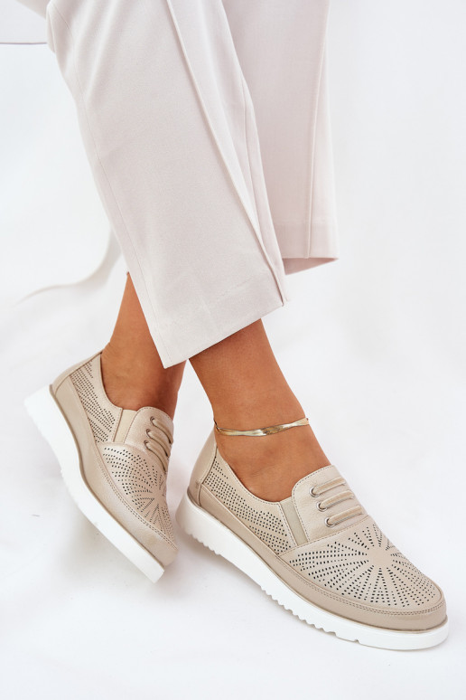 jalatsid Pealiste omad Slip-on Ažuurne Kuldset värvi Azethia