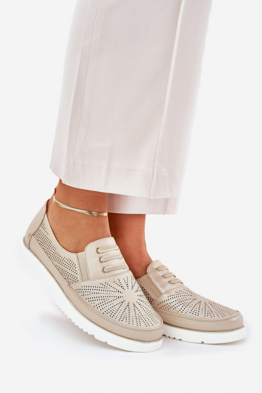 jalatsid Pealiste omad Slip-on Ažuurne Kuldset värvi Azethia