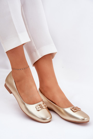 Vinceza 62206 kuldsed naiste elegantsed ballerina kingad ornamentidega 2