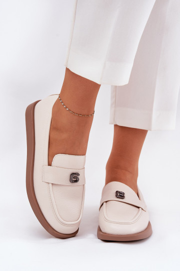 naiste mokassiinid Elegantsed Koos Ornate Väikem Detalem Vinceza 62208 beeži värvi 2