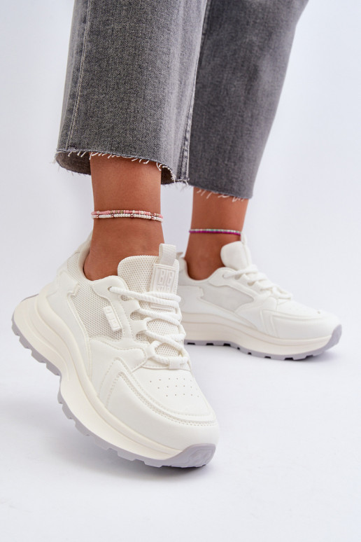 Sneakers tüüpi jalanõud Pealiste omad HI-POLY SYSTEM Big Star NN274A107 valget värvi Sneakers tüüpi jalanõud Pealiste omad HI-POLY SYSTEM Big Star NN274A107 valget värvi