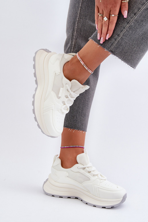 Sneakers tüüpi jalanõud Pealiste omad HI-POLY SYSTEM Big Star NN274A107 valget värvi Sneakers tüüpi jalanõud Pealiste omad HI-POLY SYSTEM Big Star NN274A107 valget värvi