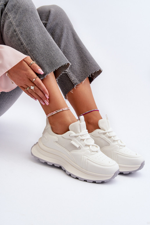 Sneakers tüüpi jalanõud Pealiste omad HI-POLY SYSTEM Big Star NN274A107 valget värvi Sneakers tüüpi jalanõud Pealiste omad HI-POLY SYSTEM Big Star NN274A107 valget värvi