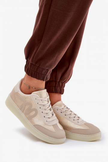 Madala lõikega spordijalatsid naistele liivakarva öko nahast Iladira