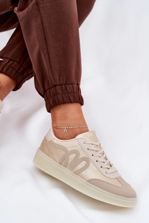 Madala lõikega spordijalatsid naistele liivakarva öko nahast Iladira Madala lõikega spordijalatsid naistele liivakarva öko nahast Iladira